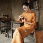 Nét thêu truyền thống trên áo dài