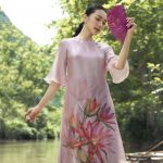 Nét thêu truyền thống trên áo dài