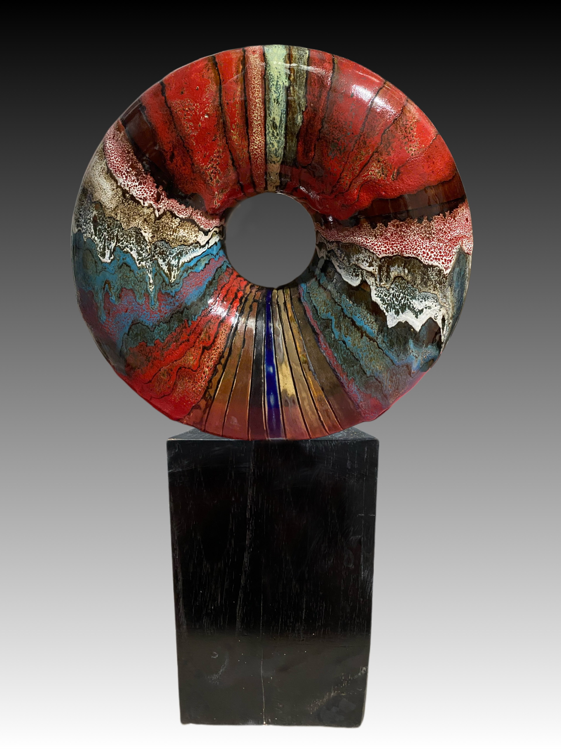 Samsara No7 2025 Color Glaze Ceramic 60x40x18 Nguyen Thu Thuy front