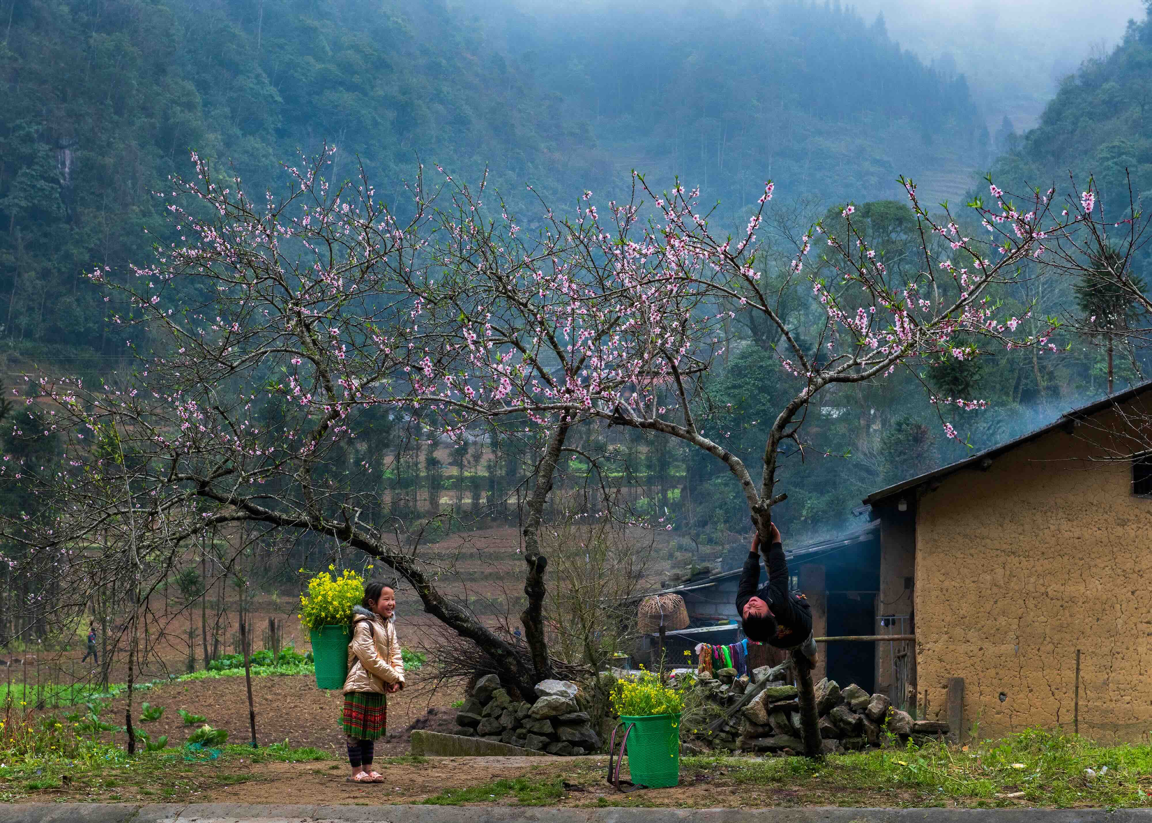 Rosy cheeks and clear eyes